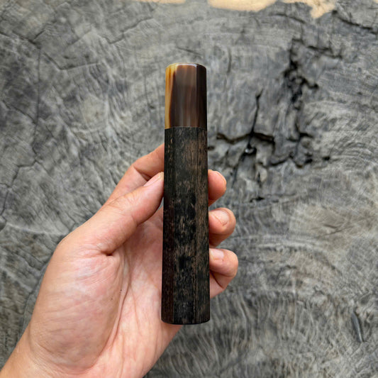 I - Speical Ebony ebony Wa handle, Marble horn ferrule, 140mm handle