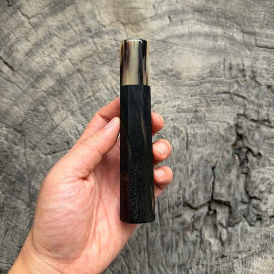 I - 5 Nice Ebony Wa handle, Marble horn ferrule, 140mm