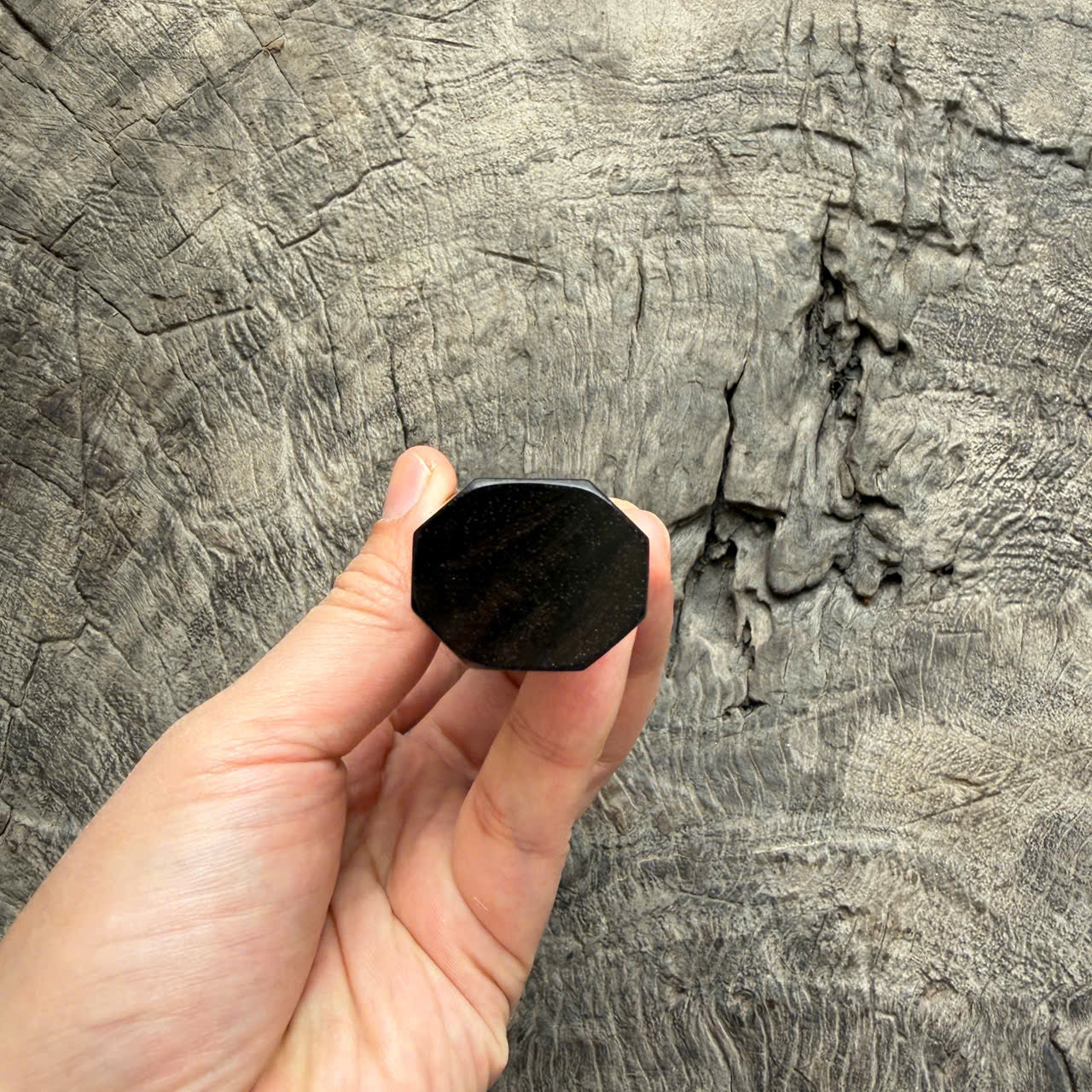 I - 21 Rare Siamese Rosewood Wa handle, Black Horn ferrule - 145 mm