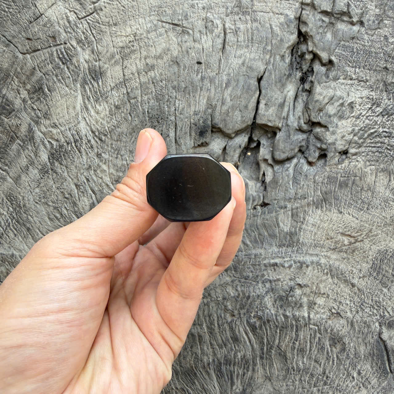 I- 28 Ebony Wa handle, Marble horn Ferrule - 135mm