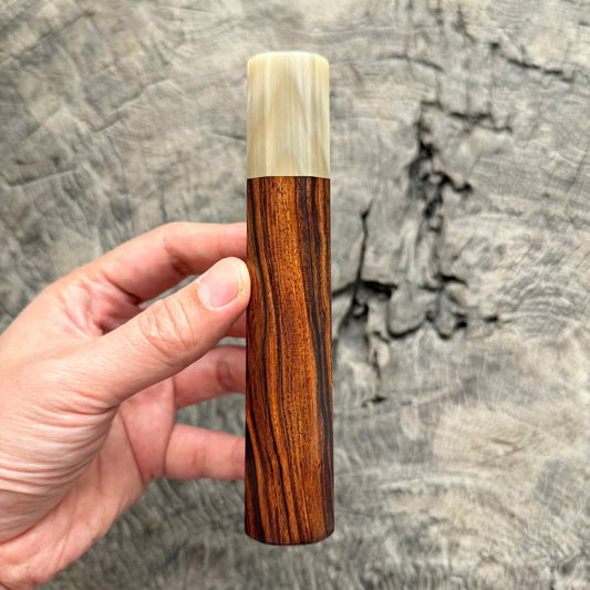 I - 2 Desert ironwood Wa handle, Cool Cream Horn Ferrule- 145 mm