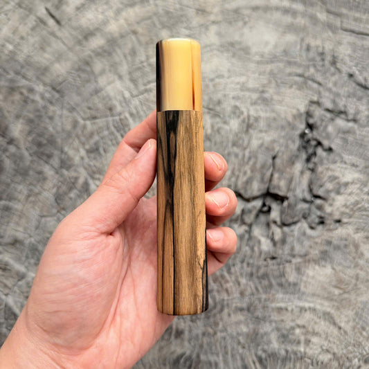 I - 6 Black White Ebony Wa handle , Marble horn Ferrule , 140mm handle