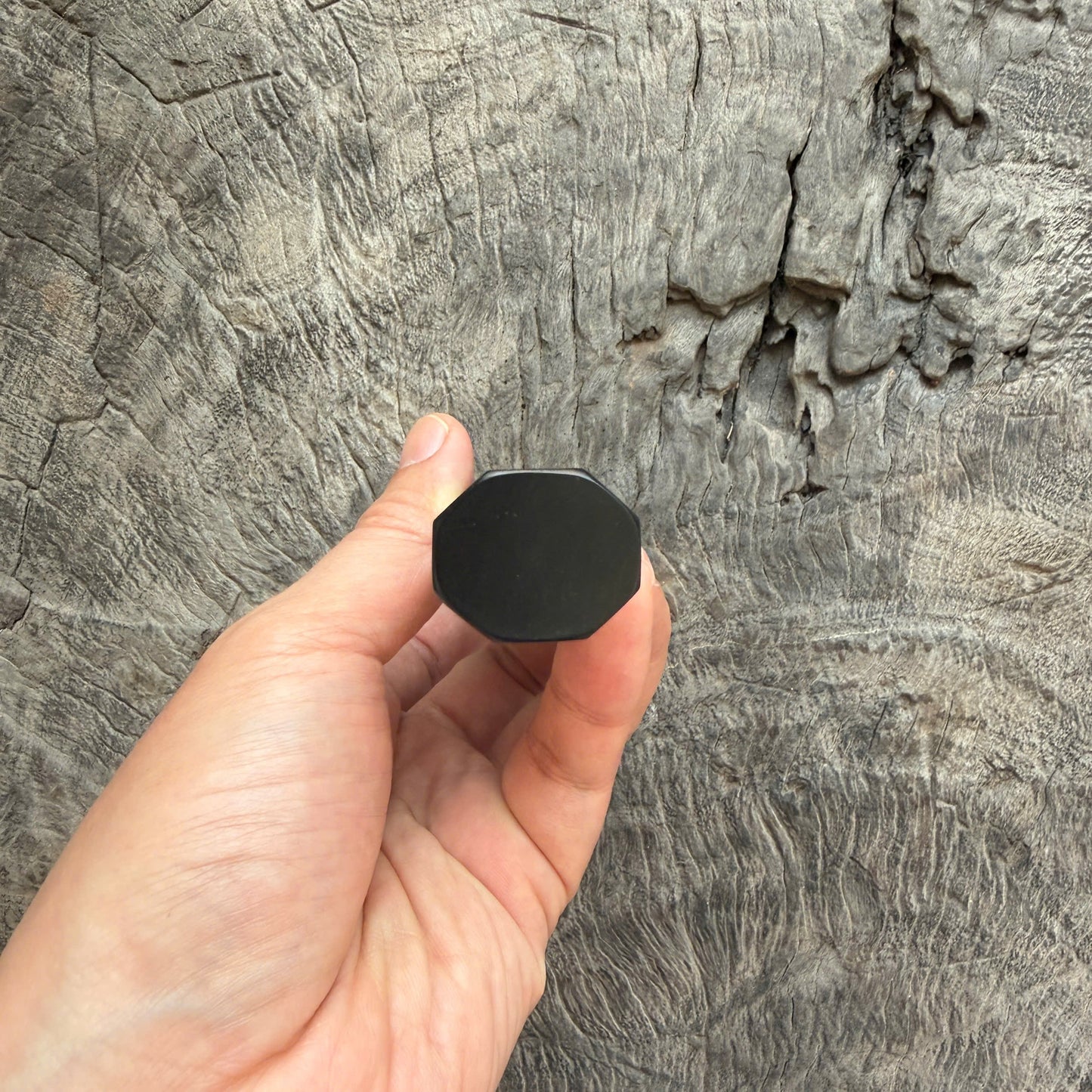 I - 16 Ebony Wa handle, Marble horn ferrule - 140 mm