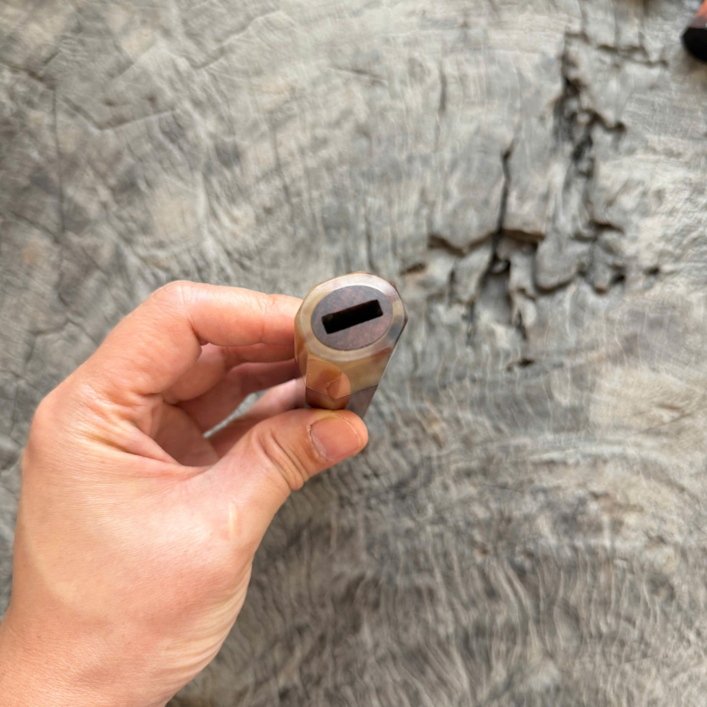 I - 5 Dark Rosewood Wa handle, Marble Horn Ferrule - 145 mm