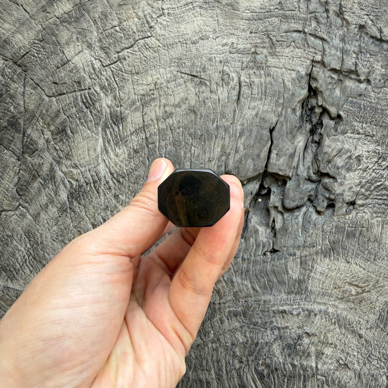 I- Special Ebony Wa handle, Marble Horn Ferrule - 135mm