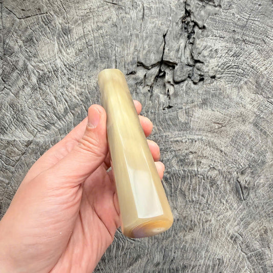 I- 10 Pure Full White Horn, Wa handle, 135mm handle