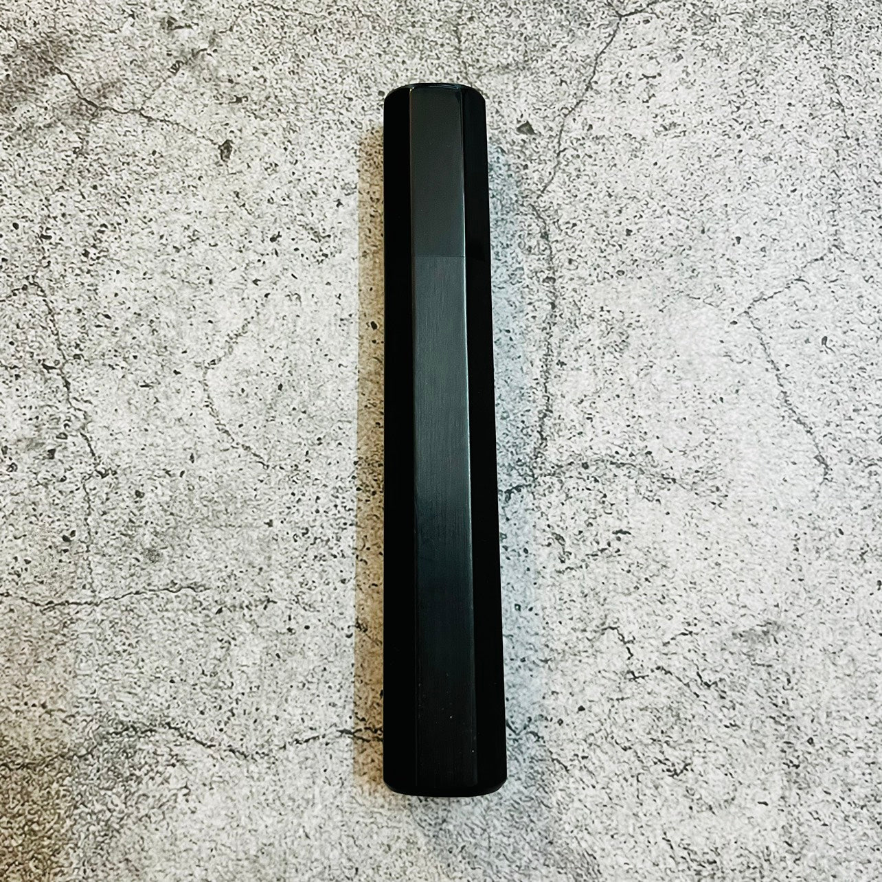 Ebony Wa Handle with black horn ferrule for Petty 120, 150, 180mm, Mun Ebony