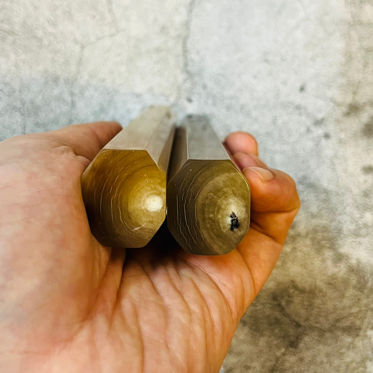 Full horn Mono Marble/white horn Wa handle