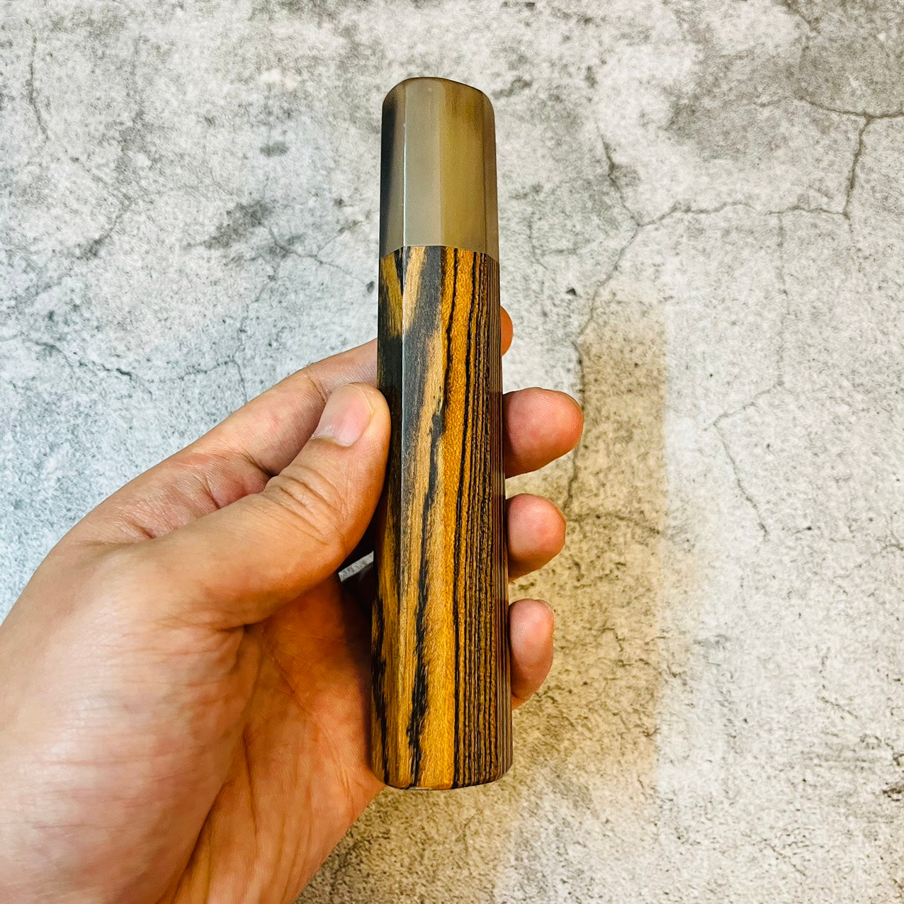 I-Bocote Wa handle with white horn ferrule-140mm