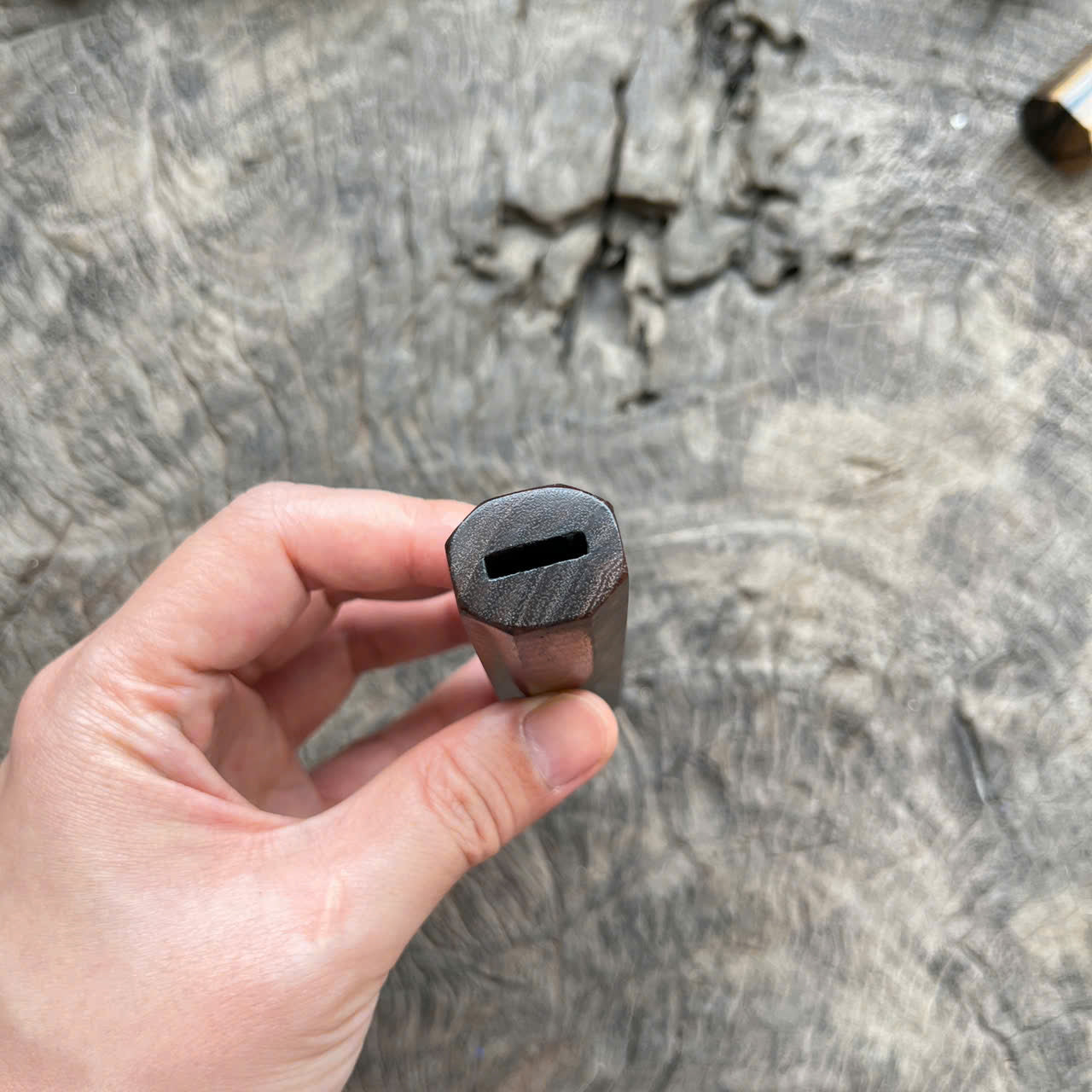 I- Two tone Ringed gidgee Wa handle, Mono, 135 mm