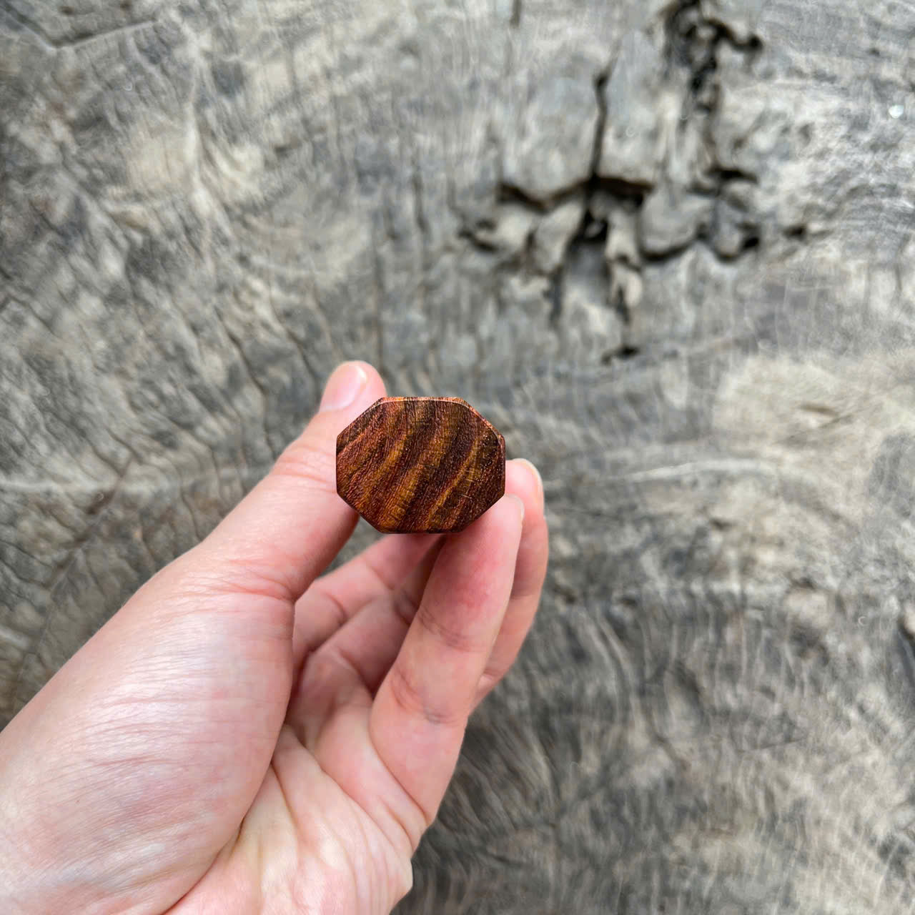 I-Purple Huanghuali wood Wa handle, Mono - 135mm