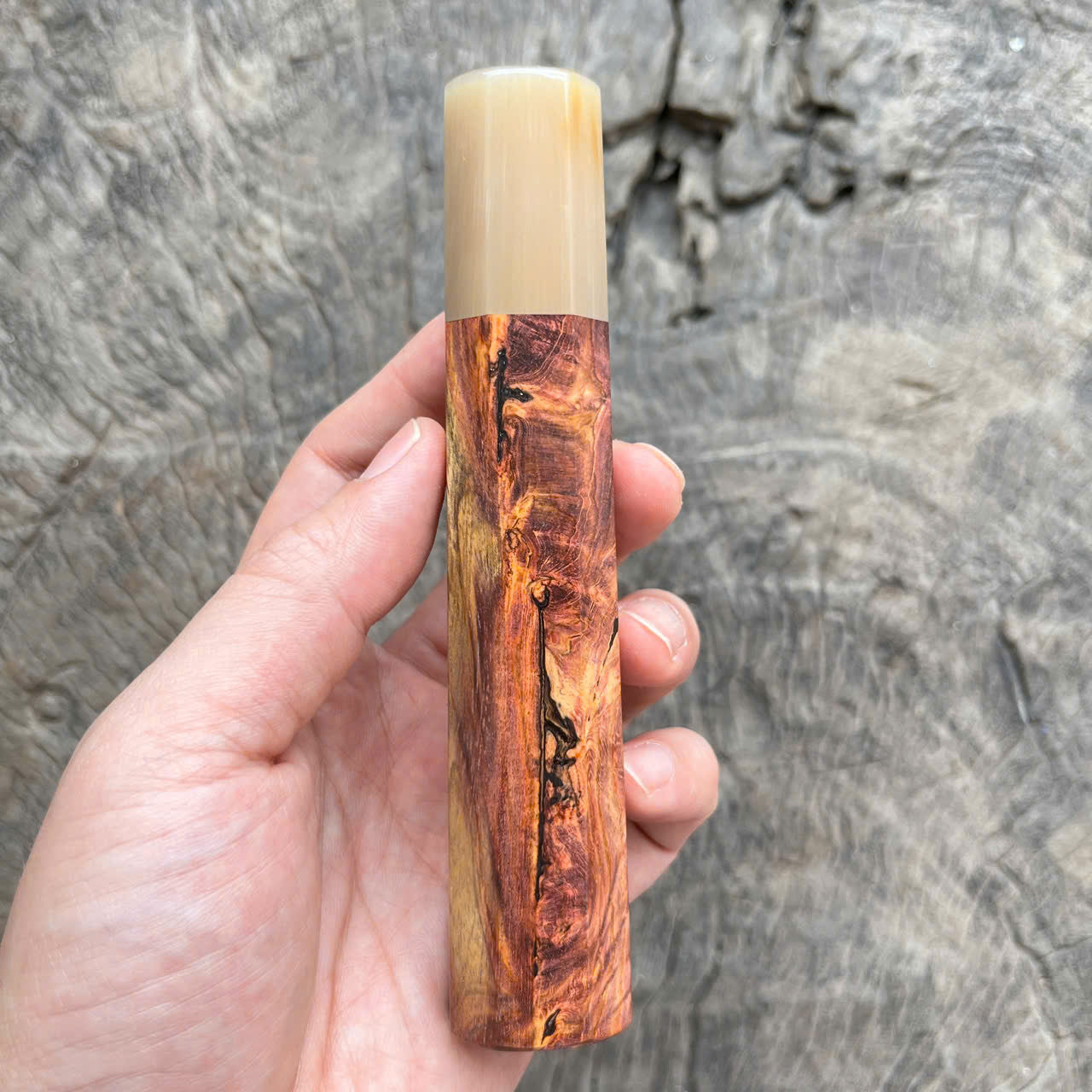 I - Speical Huanghuali wood Wa handle, White horn ferrule - 140mm