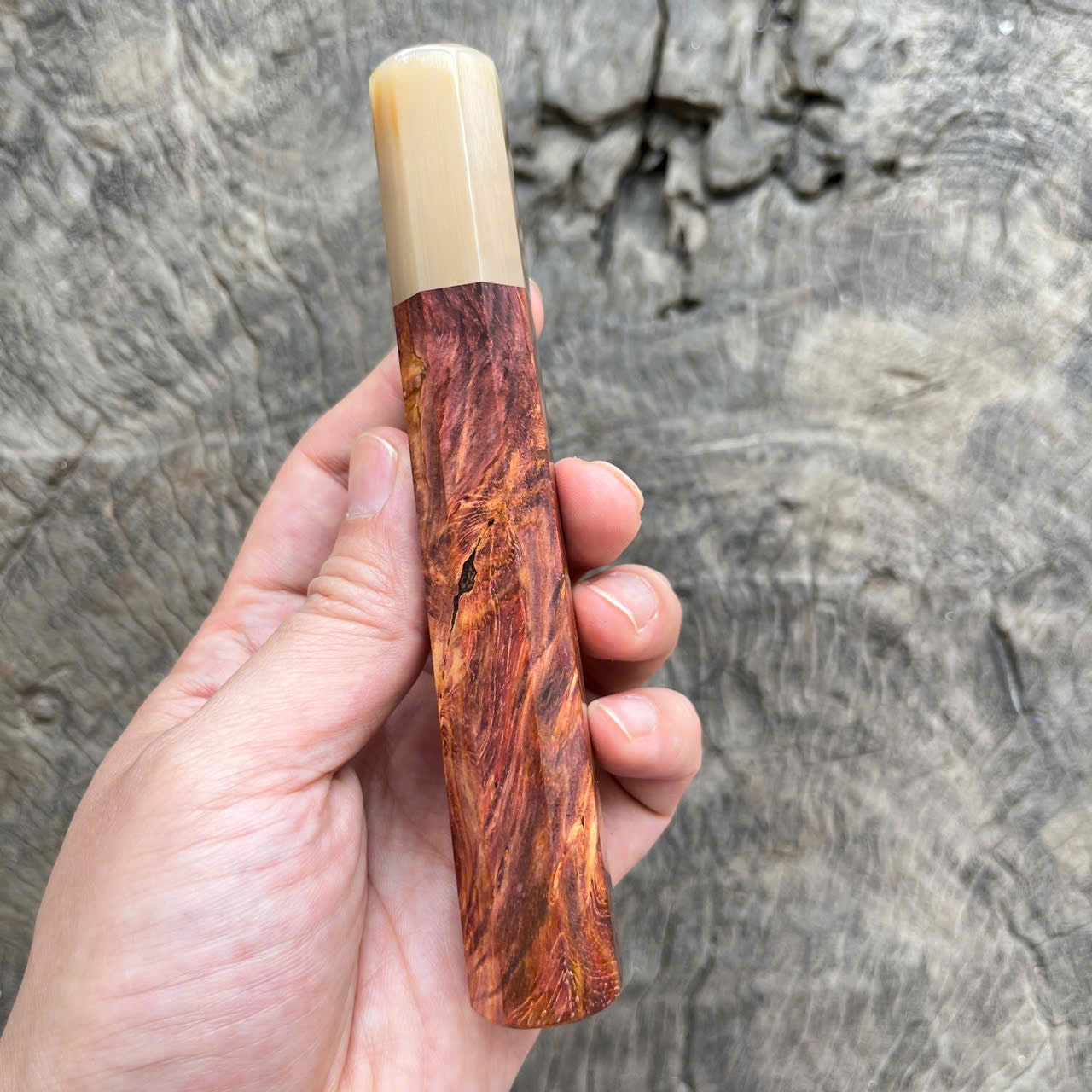 I - Speical Huanghuali wood Wa handle, White horn ferrule - 140mm