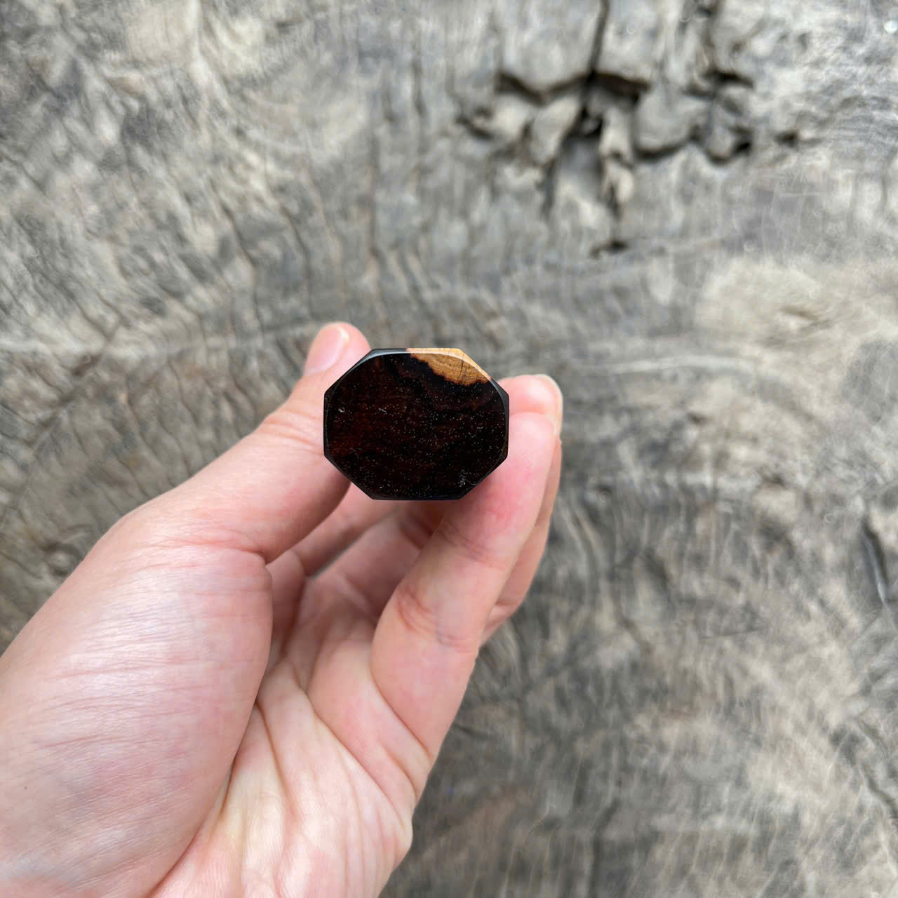 I - 18 Dark Curly Siam Rosewood Wa handle, Mono - 140mm