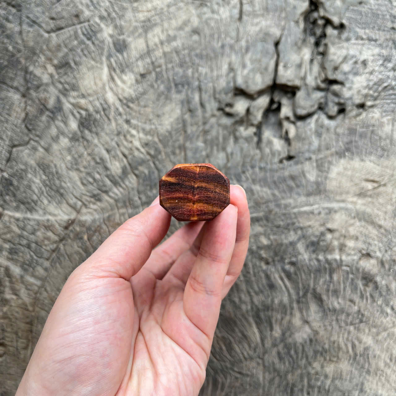 I - Nice Red Huanghuali wood Wa handle, Mono - 140mm