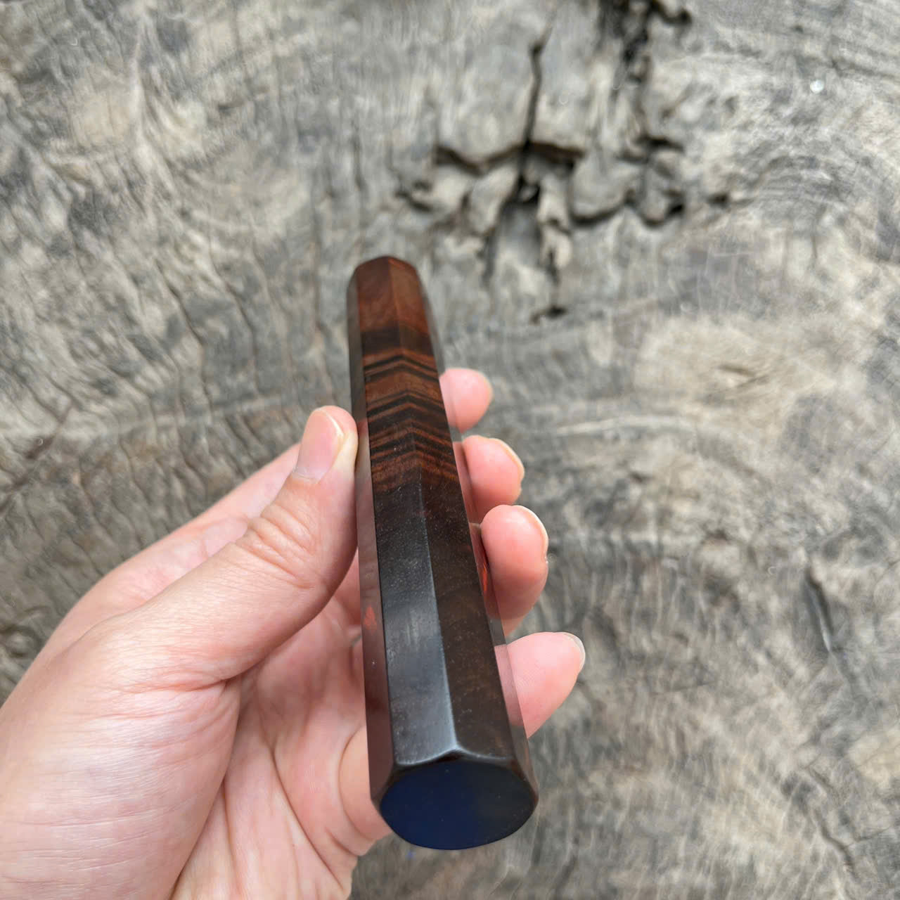 I- Rare Curly dark red Siam Rosewood, Mono, 135 mm