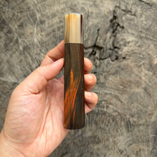 I- 21 Black Red Siamese Rosewood Wa handle, Marble horn Ferrule - 135mm