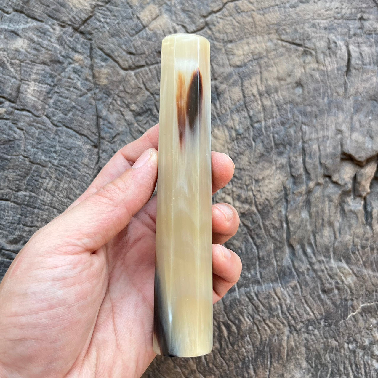 I- 7 Big full marble horn Wa handle -145mm