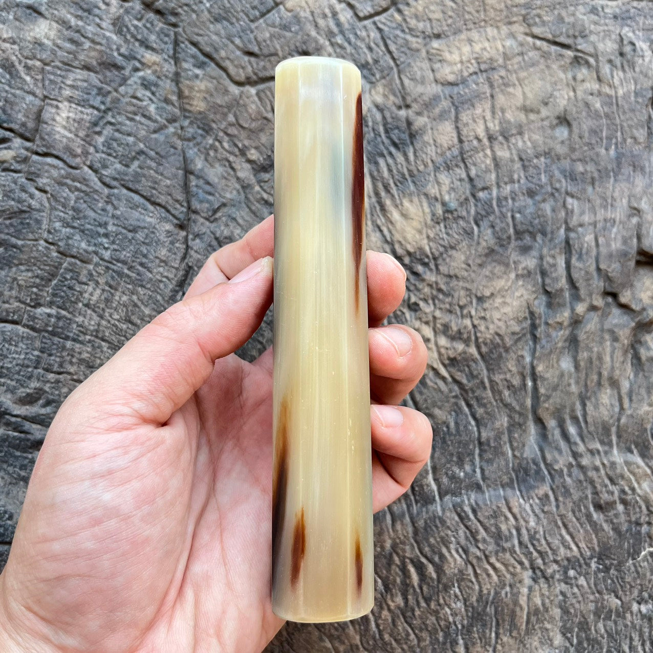 I- 7 Big full marble horn Wa handle -145mm
