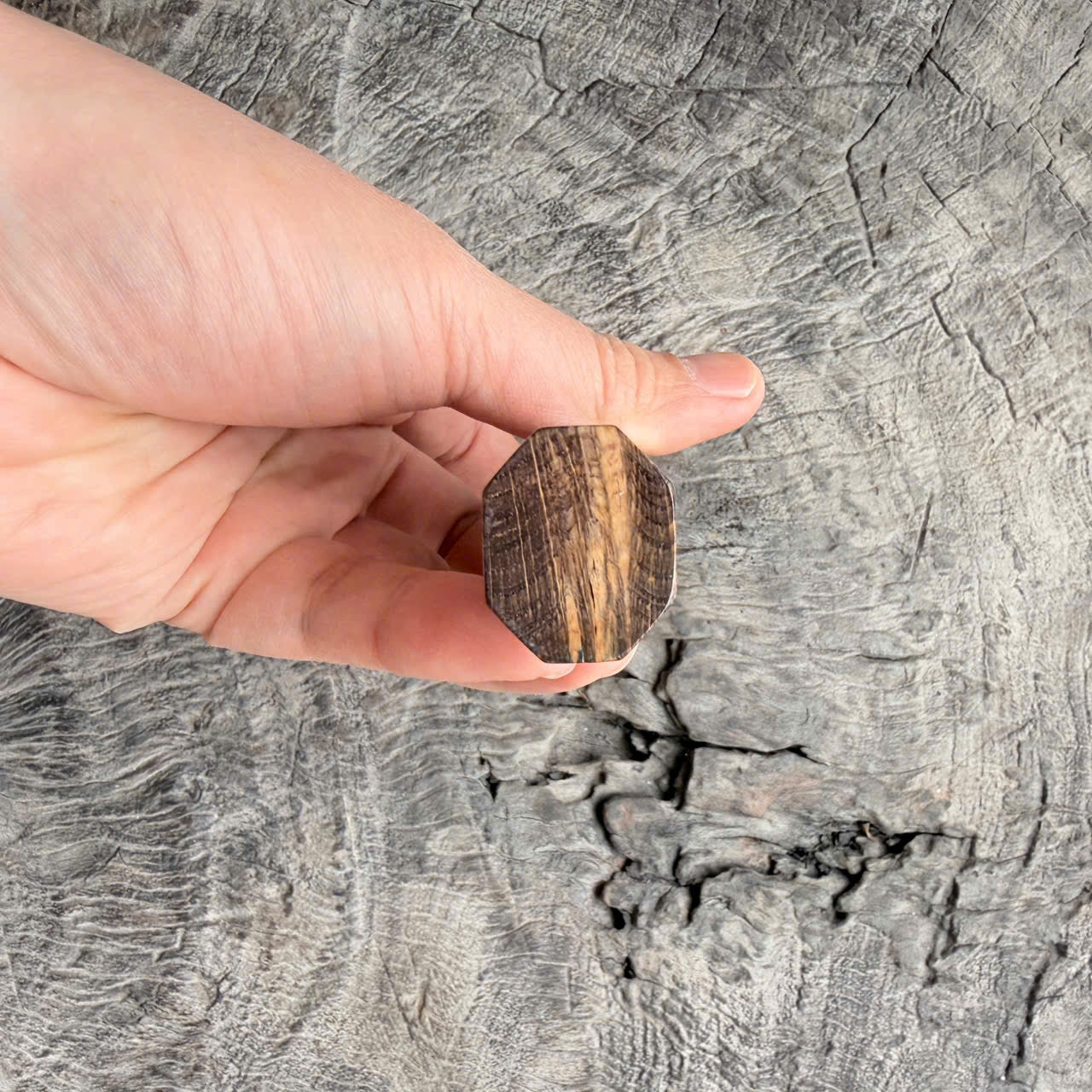 I- 4 Stabilized wood Wa handle, black horn Ferrule, 135mm handle