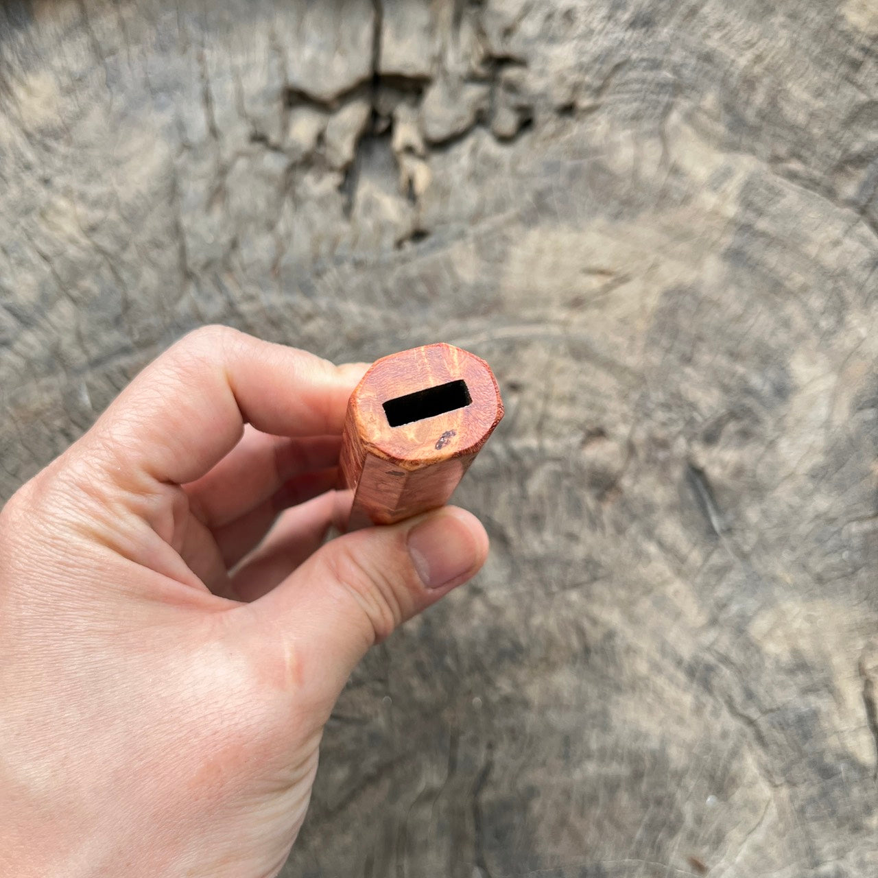 I - Live Edge Amboyna Burl wa handle, Mono- 140mm