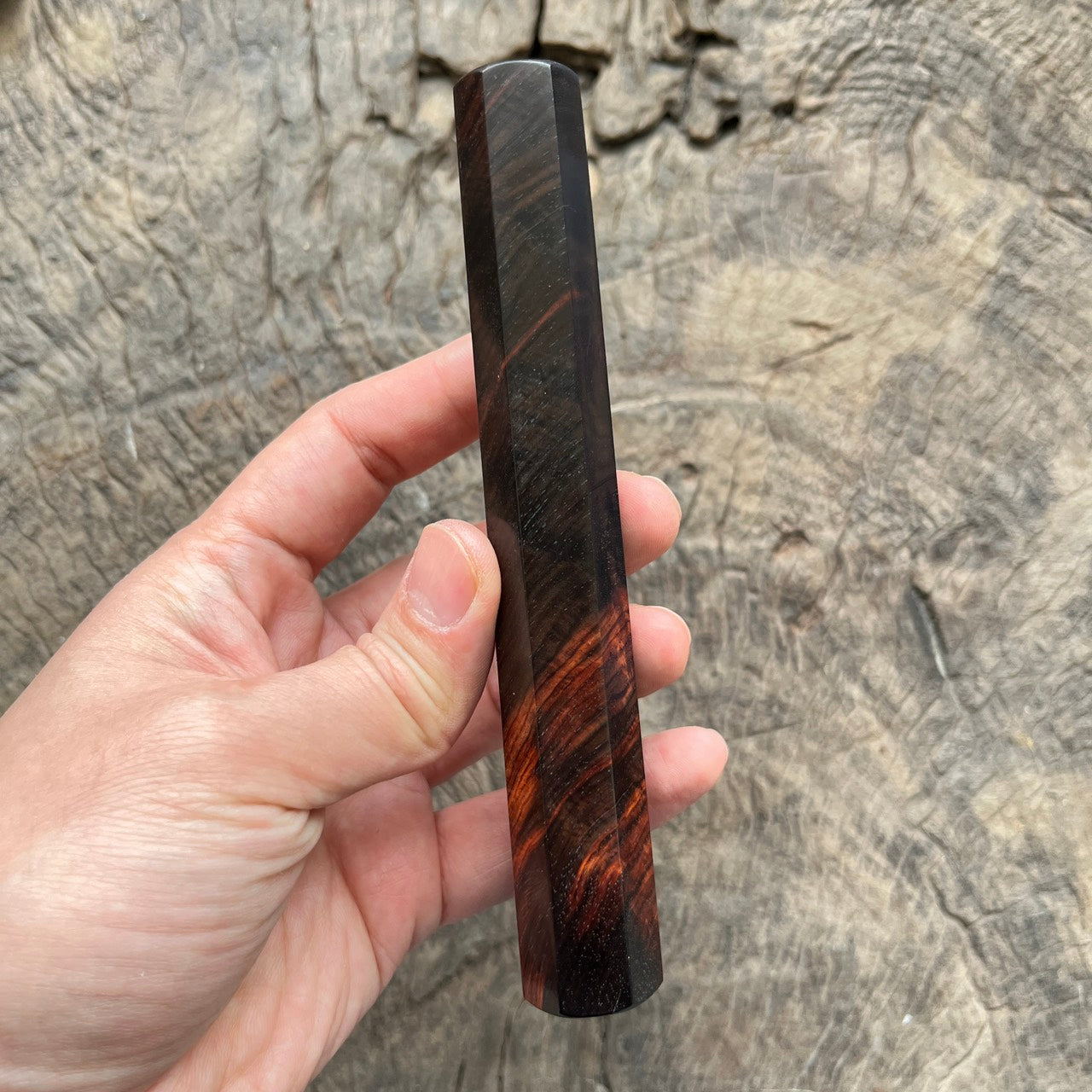 I - Black Deep Red Siam Rosewood Wa handle, Mono - 145mm
