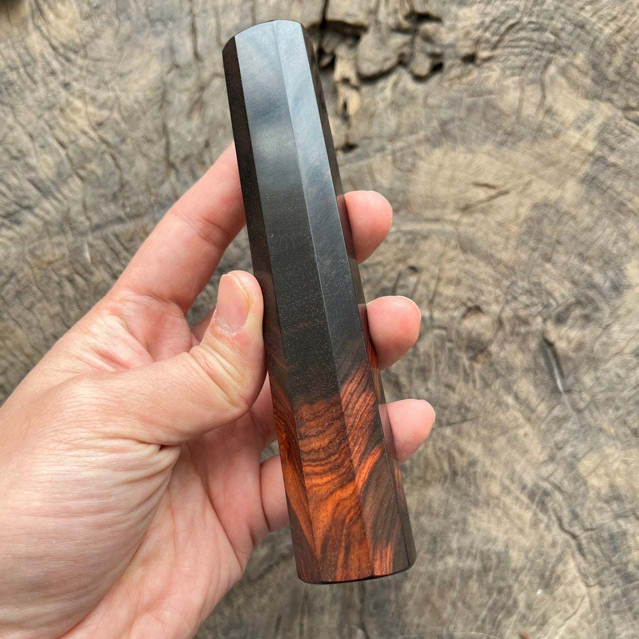 I - Black Deep Red Siam Rosewood Wa handle, Mono - 145mm