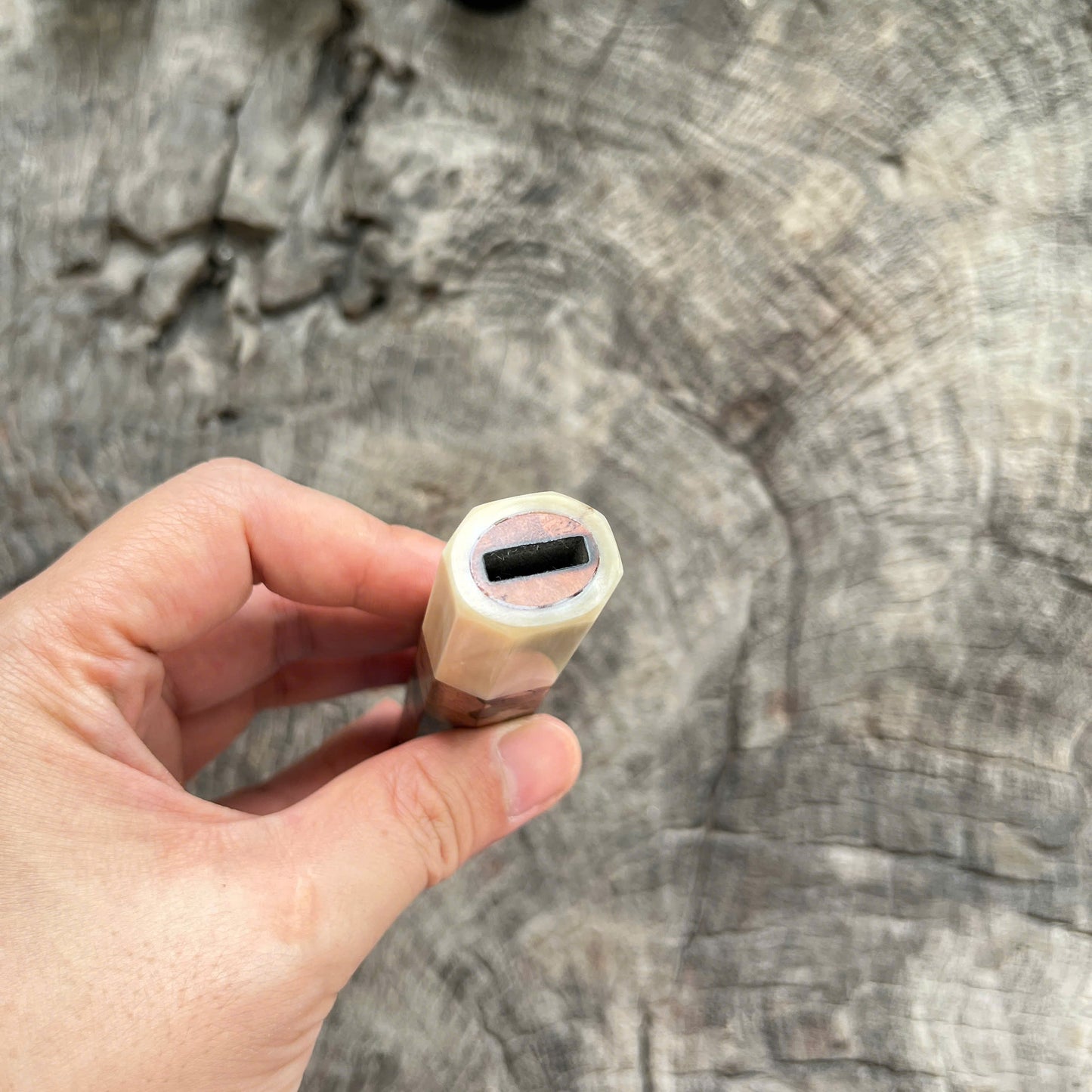 I- 4 Viet Ironwood Burl Wa handle, Cream Horn Ferrule- 135mm
