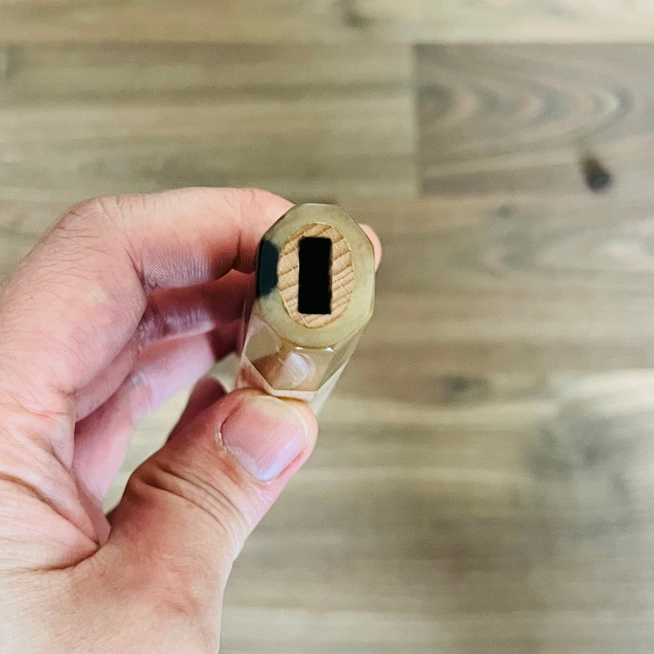 Beech wood Wa Handle with Buffalo Horn Ferrule - Endcap