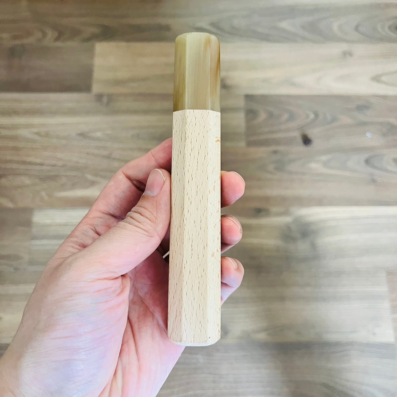 Beech wood Wa Handle with Buffalo Horn Ferrule - Endcap