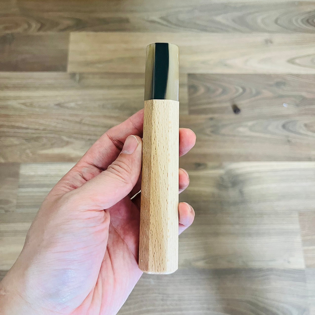 Beech wood Wa Handle with Buffalo Horn Ferrule - Endcap