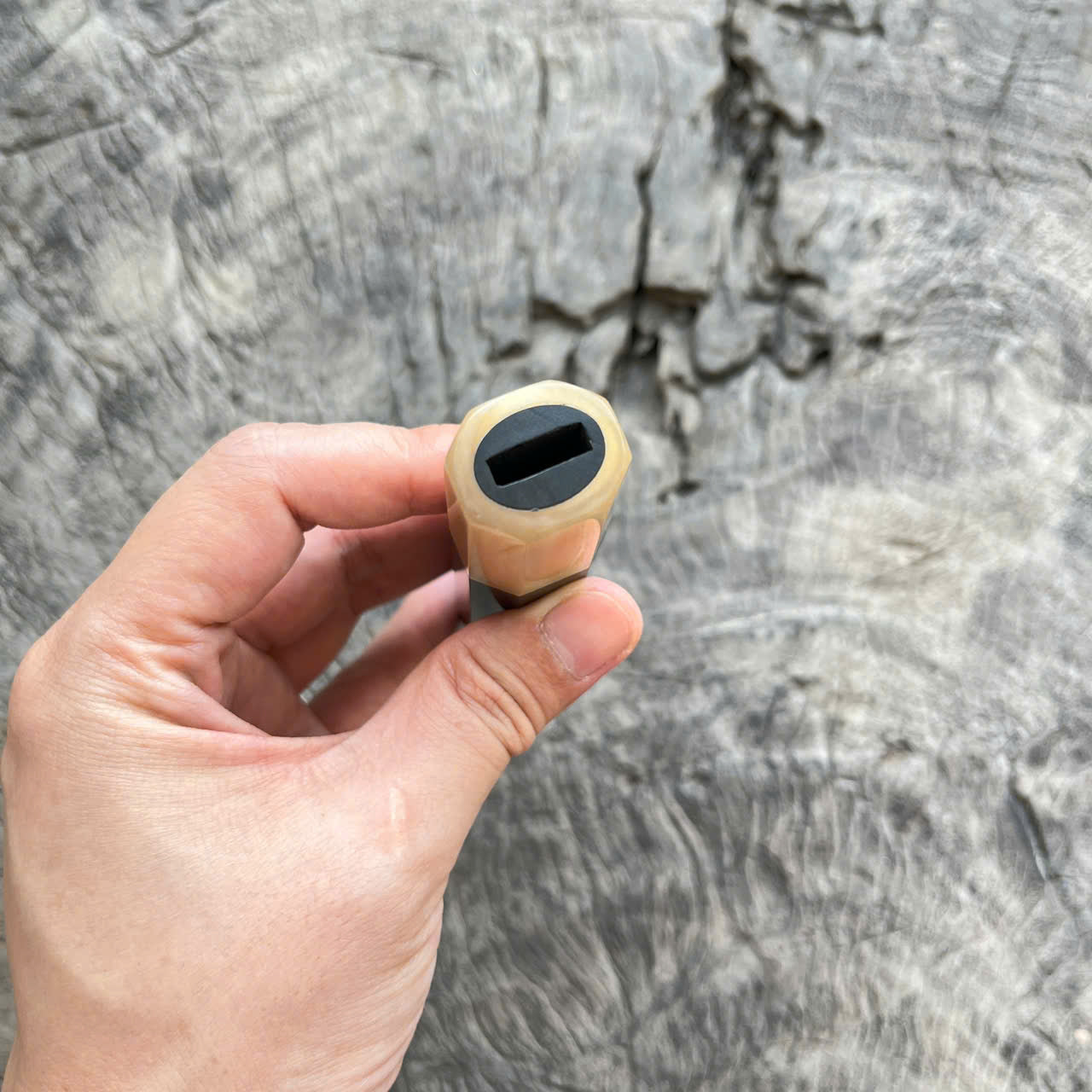 I - 14 BlackEbony Wa handle, Pure White horn Ferrule - 140mm