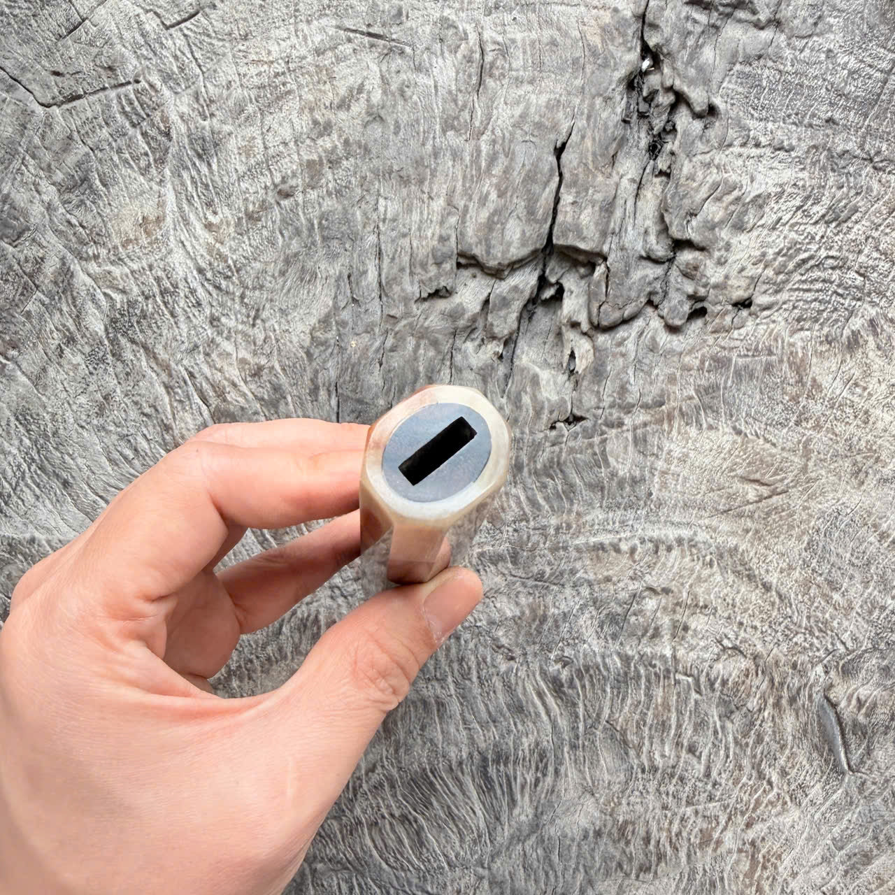 I -8 Madagascar Ebony Wa handle, marble horn ferrule, 145 mm handle