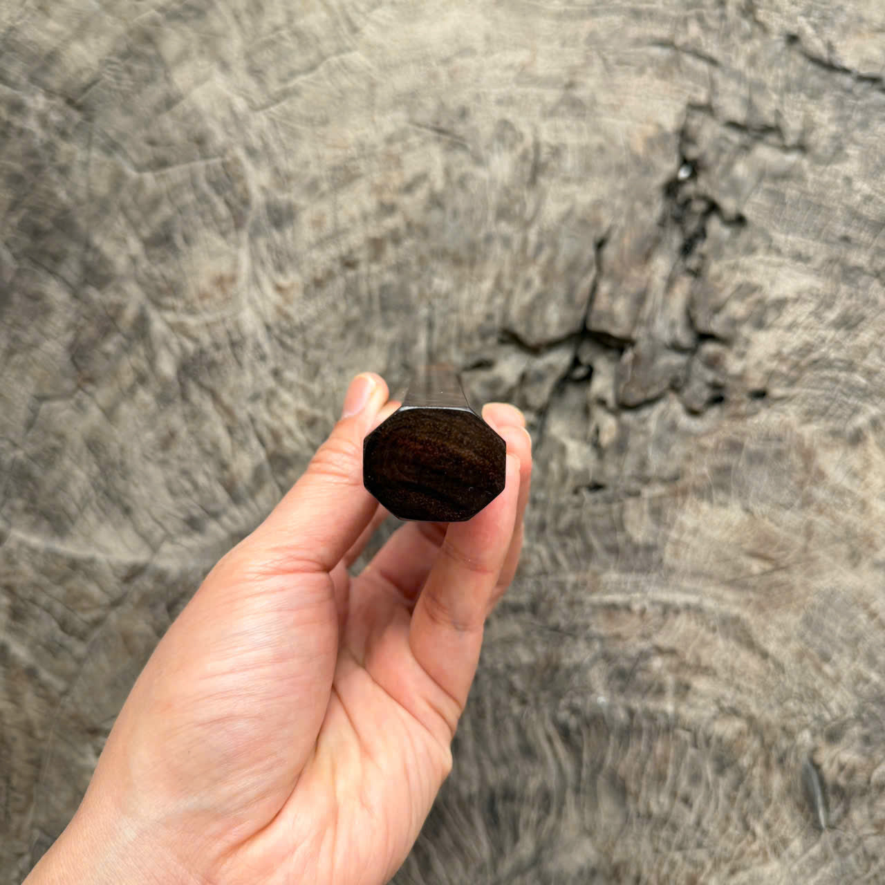 I -Siamese Rosewood handle, Burl Siamese Rosewood ferrule, 145 mm handle