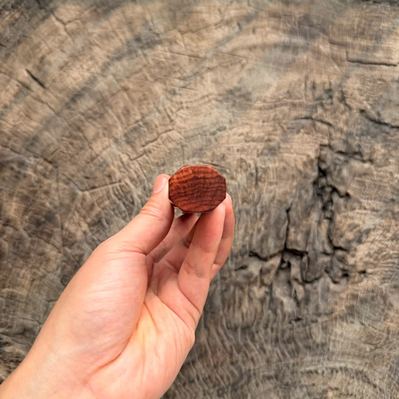 I -5 Burl Rosewood Wa handle, Marble horn ferrule, 140 mm handle