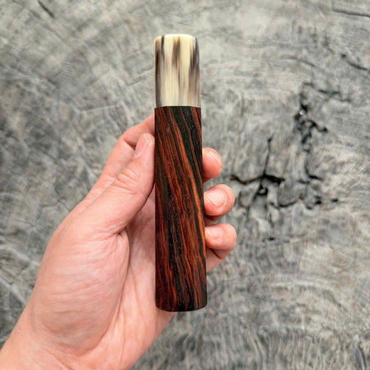 I -19 Black Red Siamese Rosewood Wa handle, Black white horn Ferrule , 140mm handle