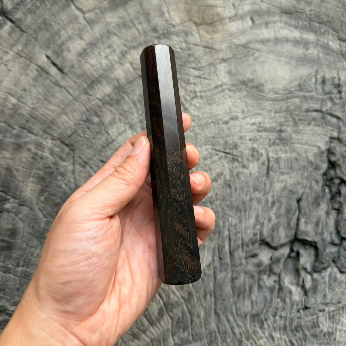 I - 70 Dark Curly Siamese Rosewood Wa handle, Mono, 145 mm handle