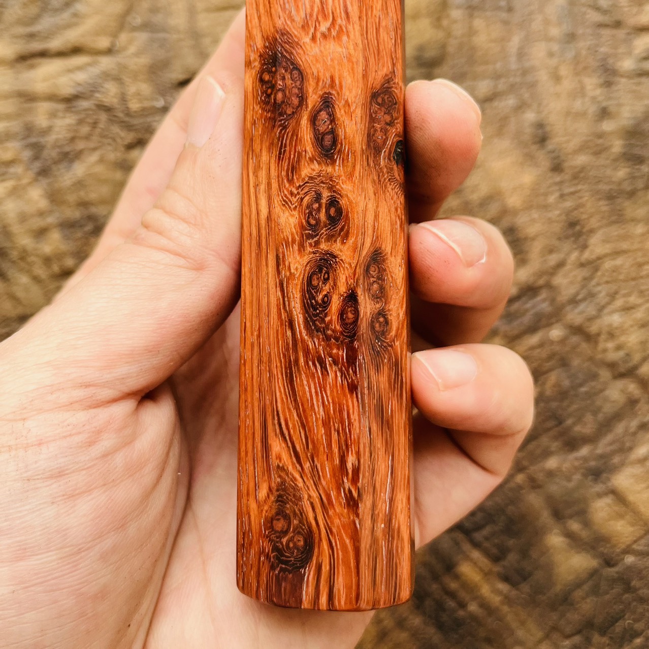 I- Dog Paw Rosewood Wa handle with black horn ferrule - 145mm