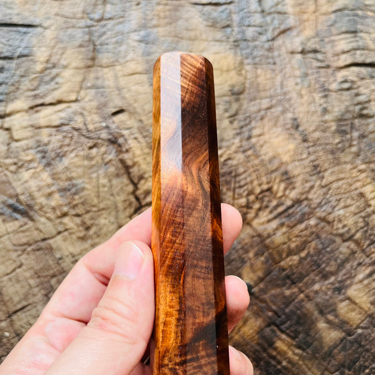 I- Curly Mono Orange Rosewood Wa handle 140mm