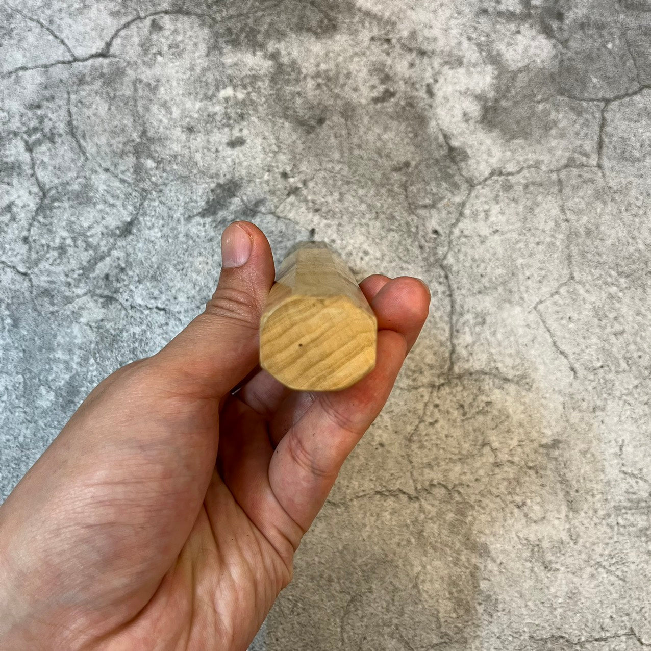 Nanmu Wa handle with Buffalo Horn Ferrule - Endcap