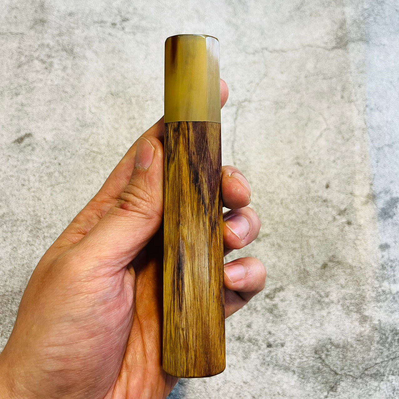 I-Huanghuali wood Wa handle with marble horn ferrule 135mm