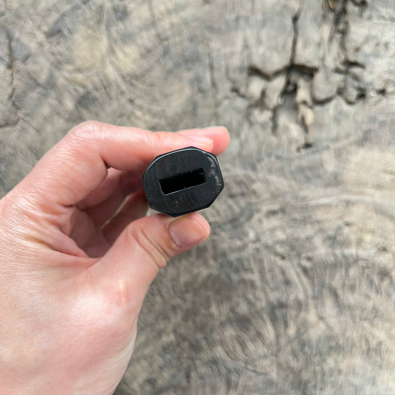 I - Nice Tight Grain Ebony Wa handle, Mono - 145mm
