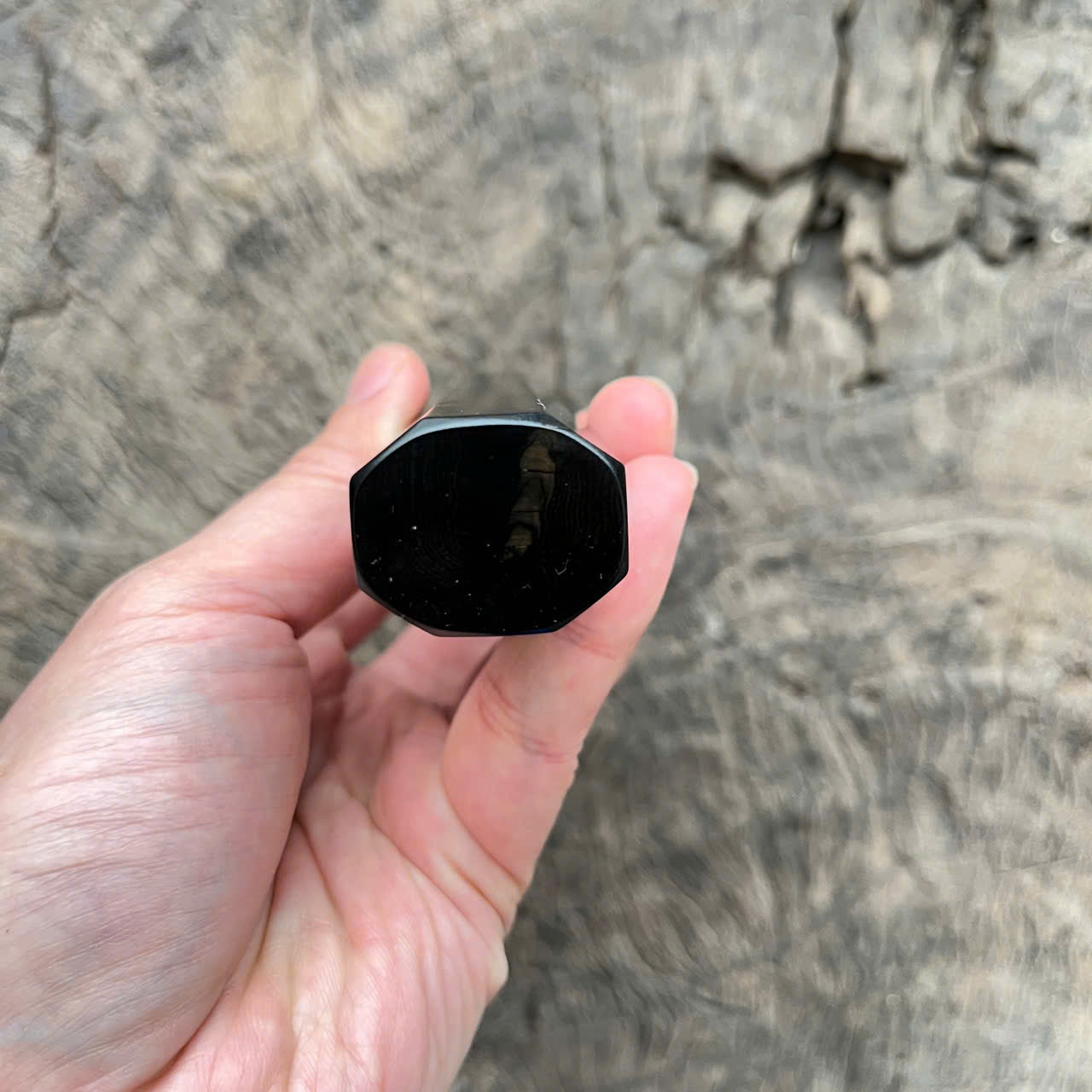 I - Nice Tight Grain Ebony Wa handle, Mono - 145mm