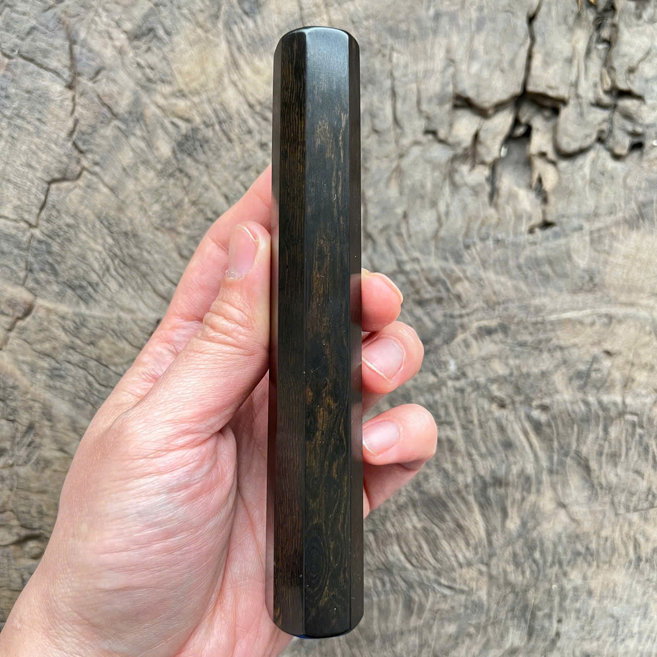 I - Nice Tight Grain Ebony Wa handle, Mono - 145mm