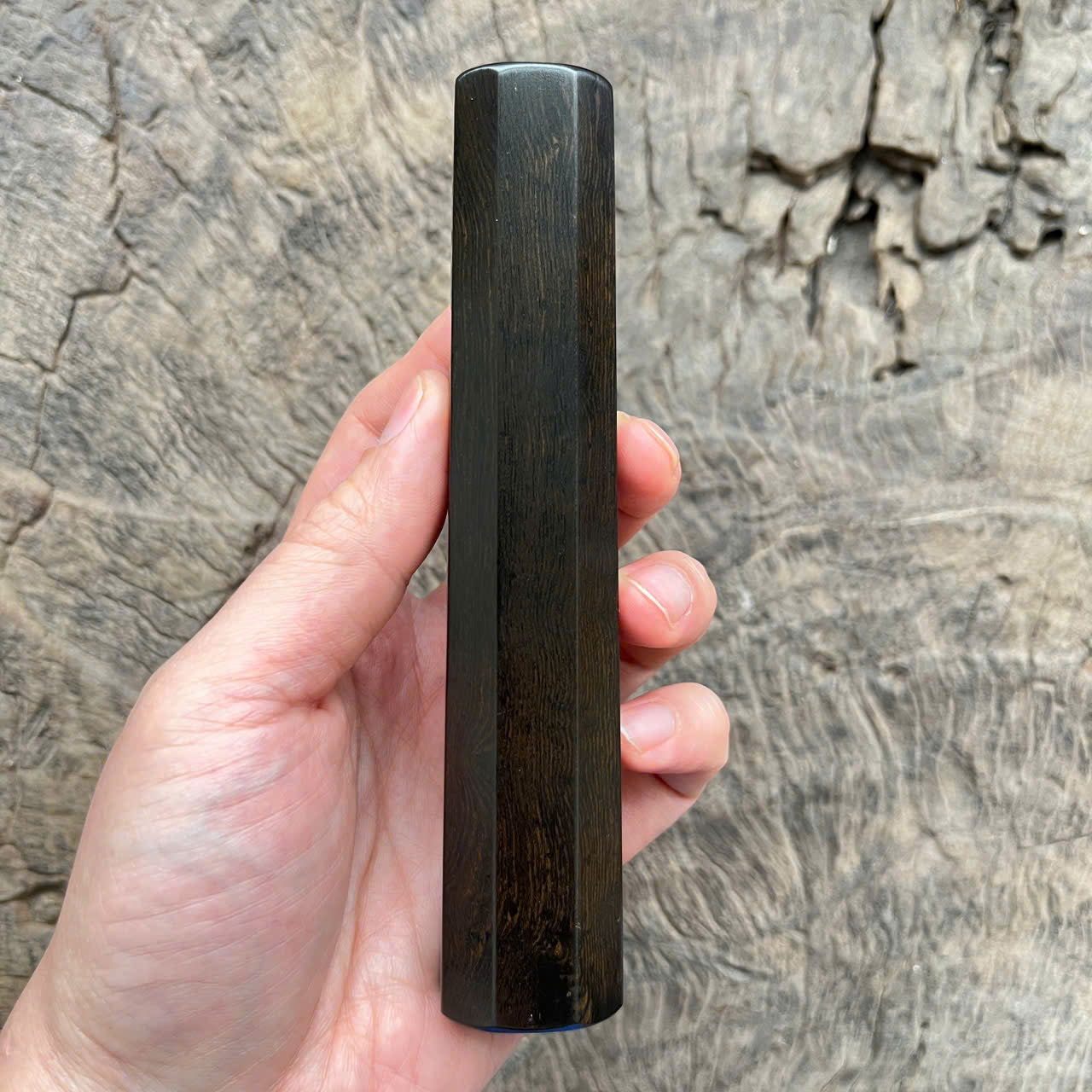 I - Nice Tight Grain Ebony Wa handle, Mono - 145mm