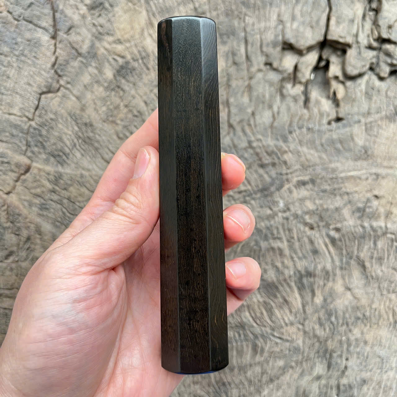 I - Nice Tight Grain Ebony Wa handle, Mono - 145mm