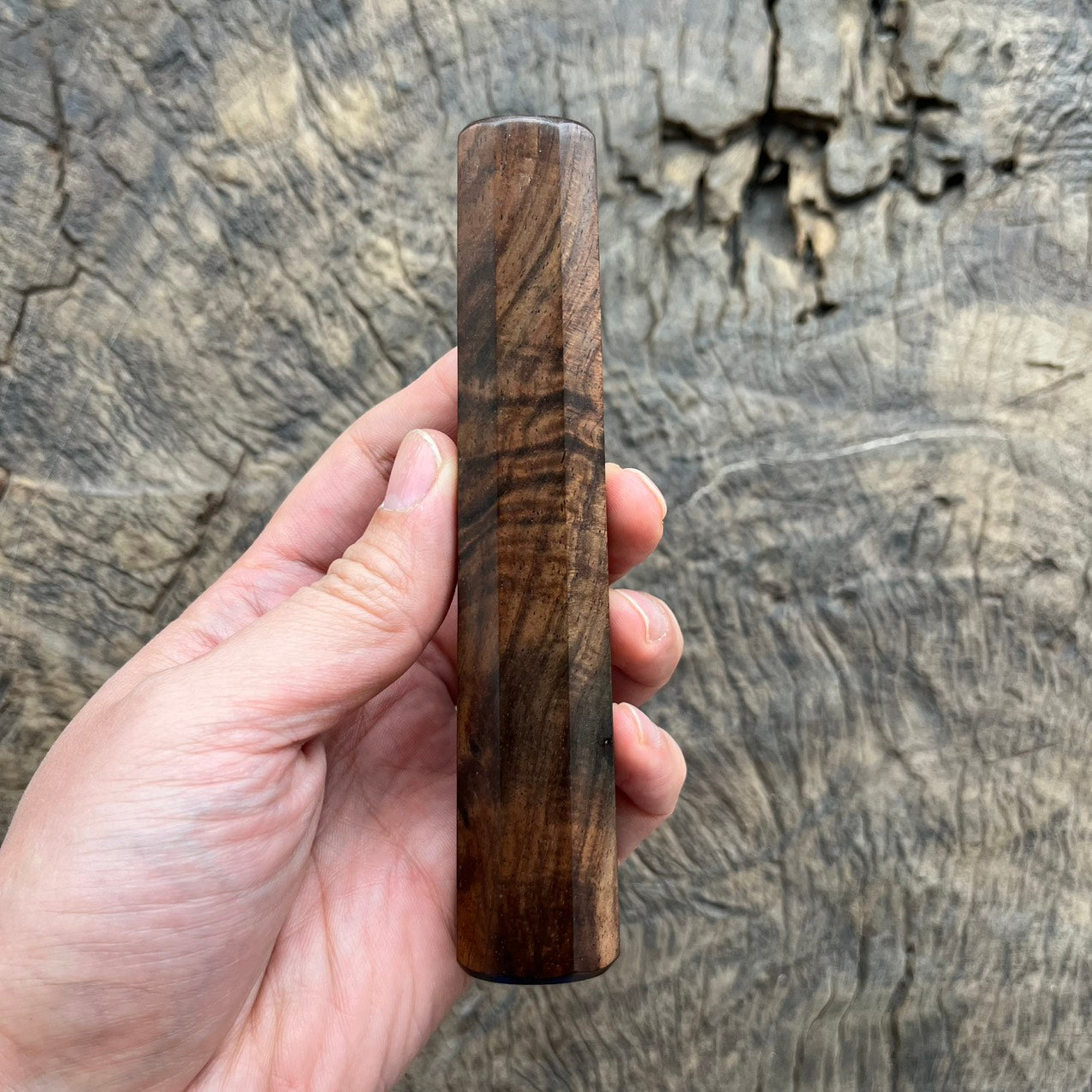 I- 1 Black curly Siam Rosewood Wa handle, Mono - 135mm