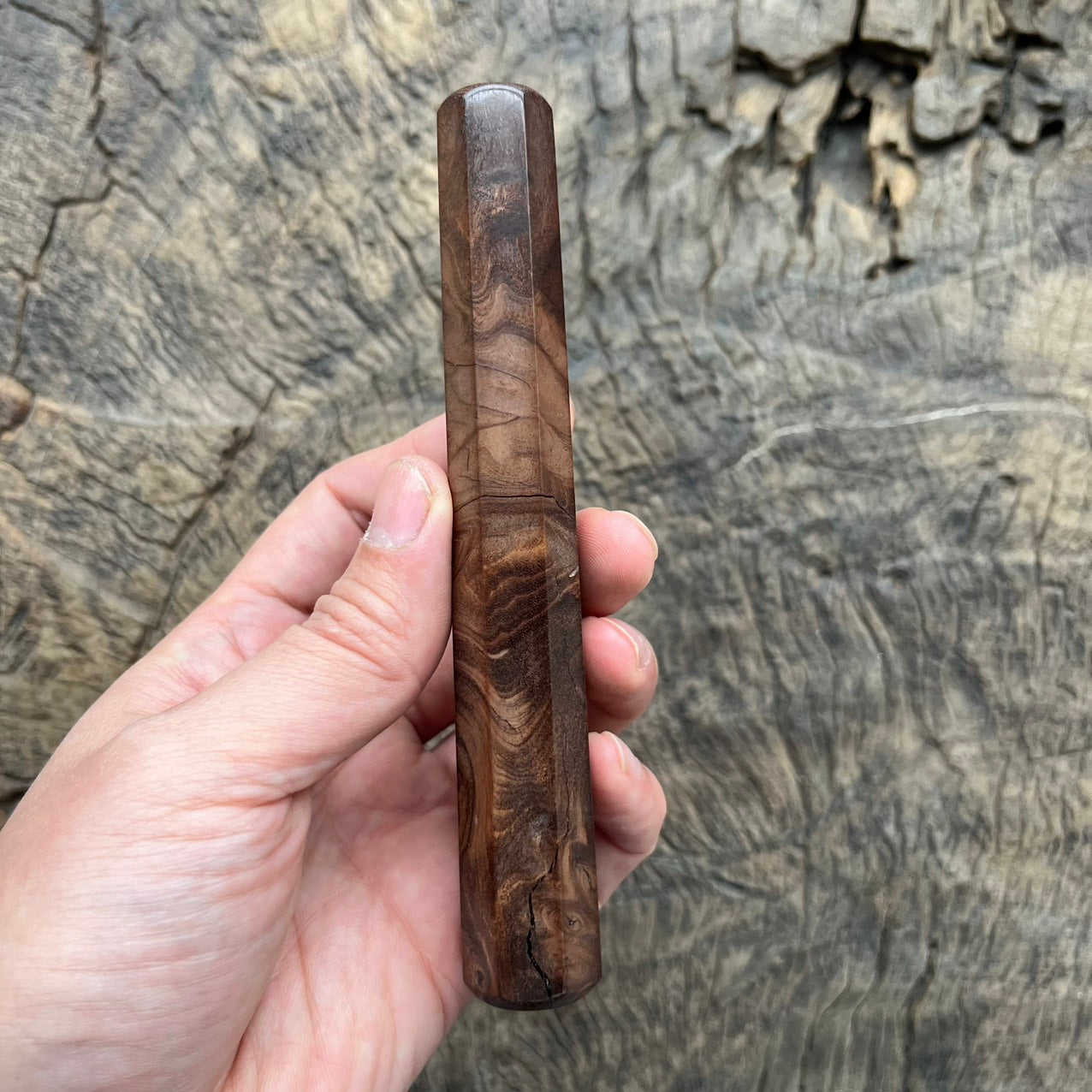 I - Dark burl Wa handle, Mono - 140mm