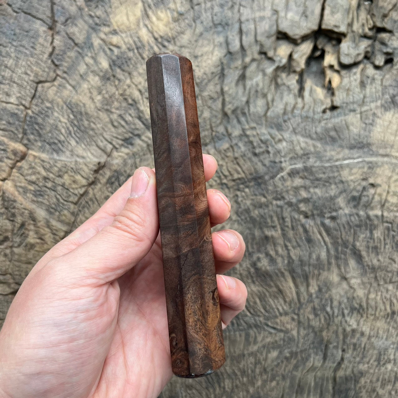 I - Dark burl Wa handle, Mono - 140mm