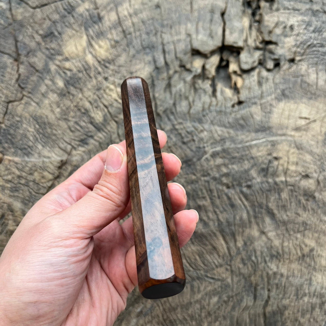 I- 1 Black curly Siam Rosewood Wa handle, Mono - 135mm